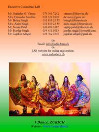 Flyer of Garba Workshop - Indian Association of Greater Zürich 2018